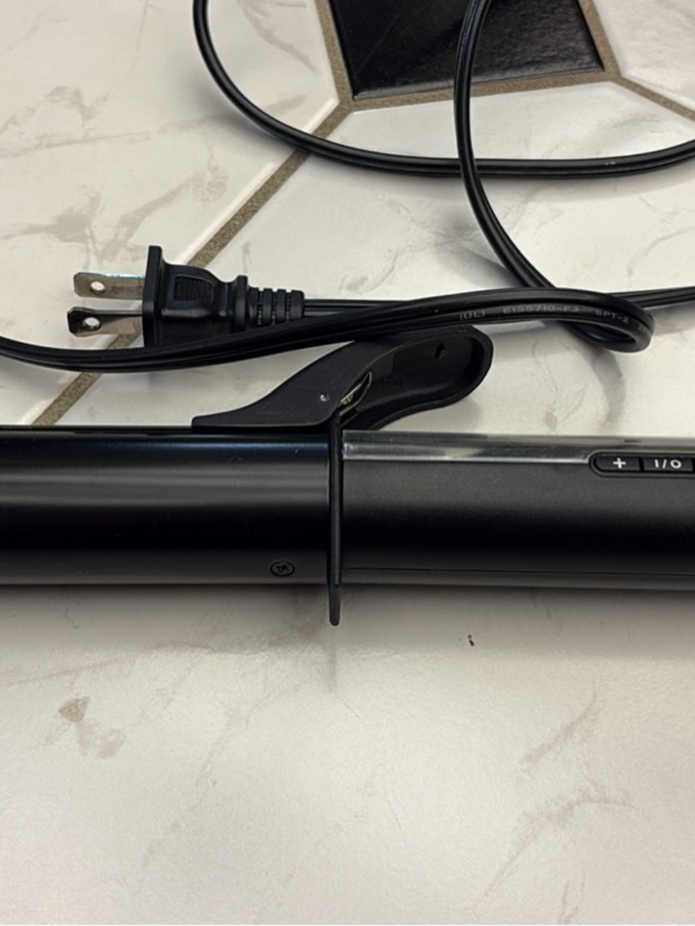 Black Ceramic Curling Iron for Women - Sleek Heat Styling Tool